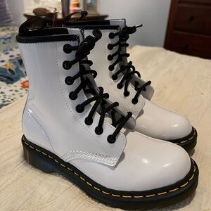 Dr. Martens White and Black 1460 Boots